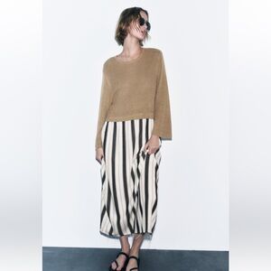 Zara Striped Combination Knit Dress
